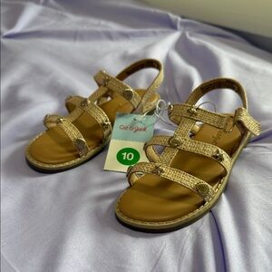 Toddler Girls' Kinsley Raffia Nautical Sandals - Cat & Jack